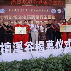 世界傳統(tǒng)文化研究院、塞上魯西書畫院檀溪谷?鹽溫泉養(yǎng)生基地揭幕儀式成功舉行