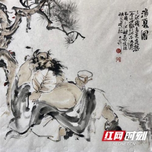 青年畫家畫呆萌《鐘馗消夏圖》 網(wǎng)友：想起童年