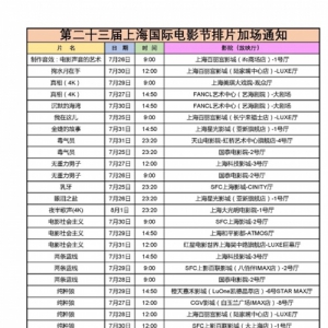 上海國(guó)際電影節(jié)增加29場(chǎng)排片，今早10點(diǎn)起售票