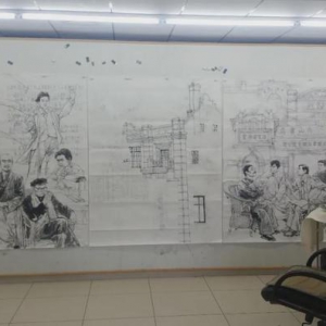 《進(jìn)步文化策源地》 大型海派文化歷史場景中國人物畫作品創(chuàng)作