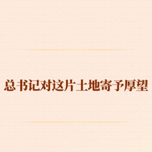 總書(shū)記對(duì)這片土地寄予厚望